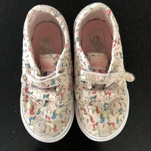 Toddler Vans - Unicorn Velcro. Size 8.5